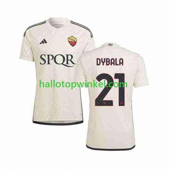 AS Roma Voetbalshirt Paulo Dybala 21 Heren Uit Tenue 2023-2024 Korte Mouw