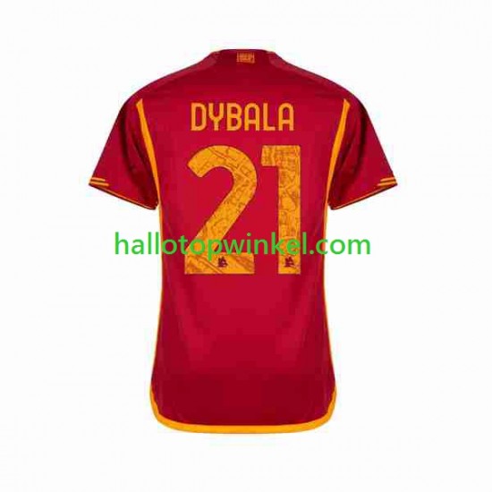 AS Roma Voetbalshirt Paulo Dybala 21 Heren Thuis Tenue 2023-2024 Korte Mouw