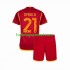 AS Roma Voetbalshirt Paulo Dybala 21 Kleuters/Kids Thuis Tenue 2023-2024 Korte Mouw