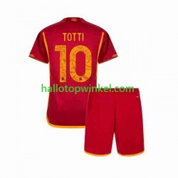 AS Roma Voetbalshirt Totti 10 Kleuters/Kids Thuis Tenue 2023-2024 Korte Mouw