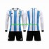 Argentinië Voetbalshirt 3 Stars Kleuters/Kids Thuis Tenue WK 2022 Lange Mouw