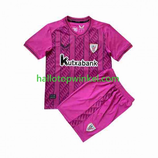 Athletic Bilbao Voetbalshirt Doelman Kleuters/Kids Uit Tenue 2023-2024 Korte Mouw