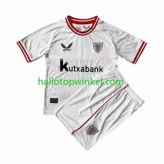 Athletic Bilbao Voetbalshirt Kleuters/Kids Uit Tenue 2023-2024 Korte Mouw