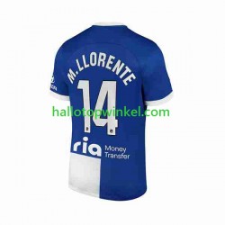 Atlético Madrid Voetbalshirt 2 Marcos Llorente 14 Heren Uit Tenue 2023-2024 Korte Mouw