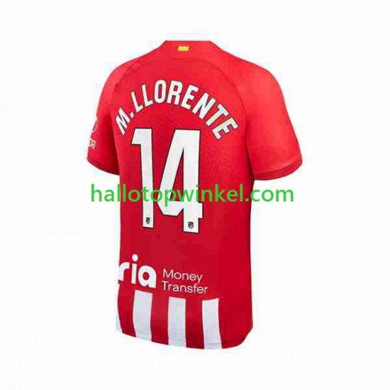 Atlético Madrid Voetbalshirt 2 Marcos Llorente 14 Heren Thuis Tenue 2023-2024 Korte Mouw