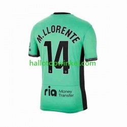 Atlético Madrid Voetbalshirt 2 Marcos Llorente 14 Heren Derde Tenue 2023-2024 Korte Mouw