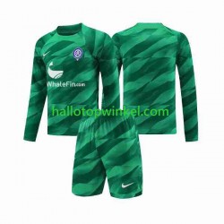 Atlético Madrid Voetbalshirt Doelman Kleuters/Kids Uit Tenue 2023-2024 Lange Mouw