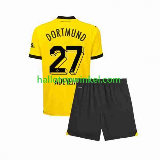 Borussia Dortmund Voetbalshirt Karim Adeyemi 27 Kleuters/Kids Thuis Tenue 2023-2024 Korte Mouw