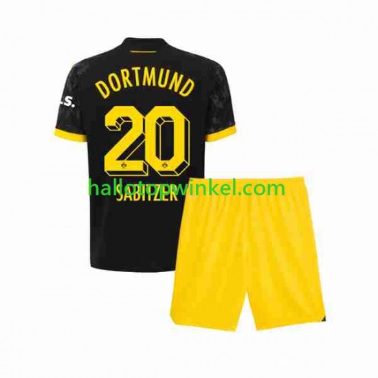 Borussia Dortmund Voetbalshirt Marcel Sabitzer 20 Kleuters/Kids Uit Tenue 2023-2024 Korte Mouw