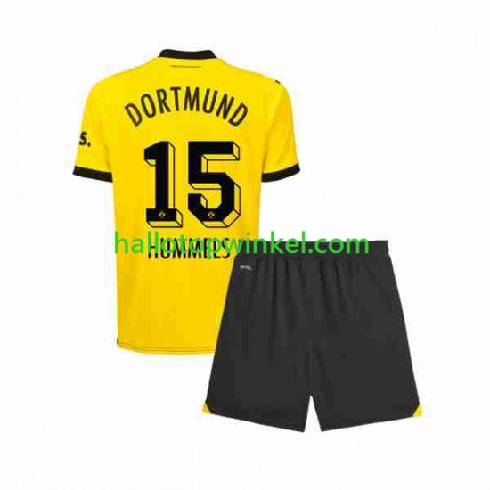 Borussia Dortmund Voetbalshirt Mats Hummels 15 Kleuters/Kids Thuis Tenue 2023-2024 Korte Mouw