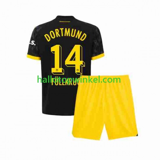 Borussia Dortmund Voetbalshirt Niclas Fullkrug 14 Kleuters/Kids Uit Tenue 2023-2024 Korte Mouw
