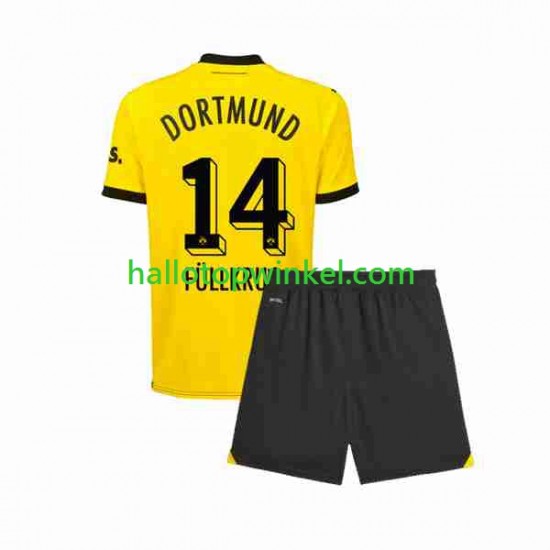 Borussia Dortmund Voetbalshirt Niclas Fullkrug 14 Kleuters/Kids Thuis Tenue 2023-2024 Korte Mouw