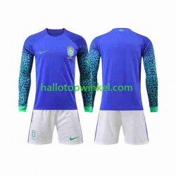 Brazilië Voetbalshirt Kleuters/Kids Uit Tenue WK 2022 Lange Mouw