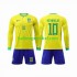 Brazilië Voetbalshirt Neymar Jr 10 Kleuters/Kids Thuis Tenue WK 2022 Lange Mouw