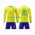 Brazilië Voetbalshirt Vinicius Junior 20 Kleuters/Kids Thuis Tenue WK 2022 Lange Mouw