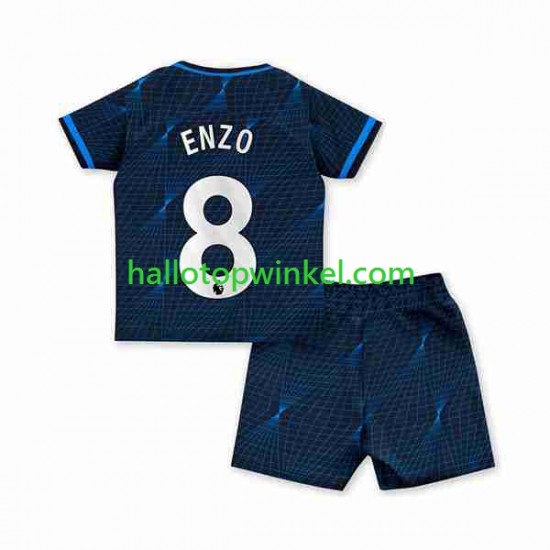 Chelsea Voetbalshirt Enzo Fernandez 8 Kleuters/Kids Uit Tenue 2023-2024 Korte Mouw