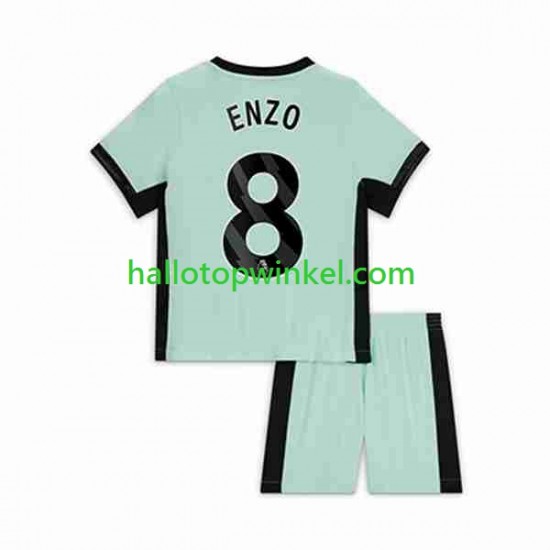 Chelsea Voetbalshirt Enzo Fernandez 8 Kleuters/Kids Derde Tenue 2023-2024 Korte Mouw