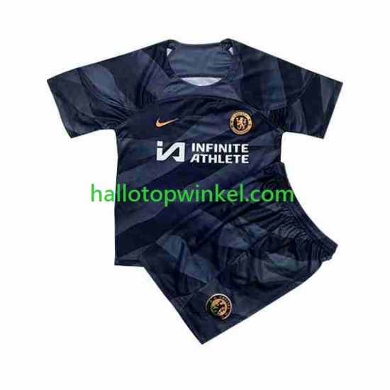 Chelsea Voetbalshirt Doelman Kleuters/Kids Thuis Tenue 2023-2024 Korte Mouw
