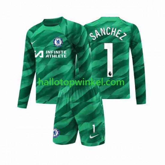 Chelsea Voetbalshirt Robert Sanchez 1 Doelman Kleuters/Kids Derde Tenue 2023-2024 Lange Mouw