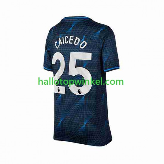 Chelsea Voetbalshirt Moises Caicedo 25 Heren Uit Tenue 2023-2024 Korte Mouw
