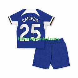 Chelsea Voetbalshirt Moises Caicedo 25 Kleuters/Kids Thuis Tenue 2023-2024 Korte Mouw