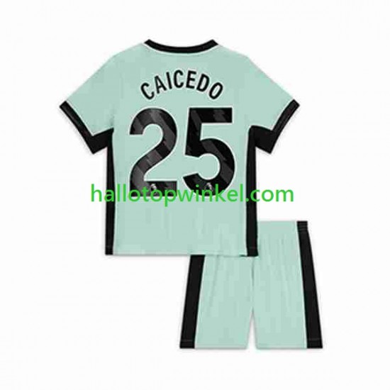 Chelsea Voetbalshirt Moises Caicedo 25 Kleuters/Kids Derde Tenue 2023-2024 Korte Mouw