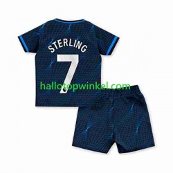 Chelsea Voetbalshirt Raheem Sterling 7 Kleuters/Kids Uit Tenue 2023-2024 Korte Mouw