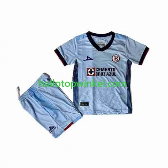 Cruz Azul Voetbalshirt Kleuters/Kids Uit Tenue 2023-2024 Korte Mouw