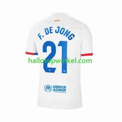 FC Barcelona Voetbalshirt Frenkie de Jong 21 Heren Uit Tenue 2023-2024 Korte Mouw