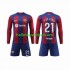 FC Barcelona Voetbalshirt Frenkie de Jong 21 Kleuters/Kids Thuis Tenue 2023-2024 Lange Mouw