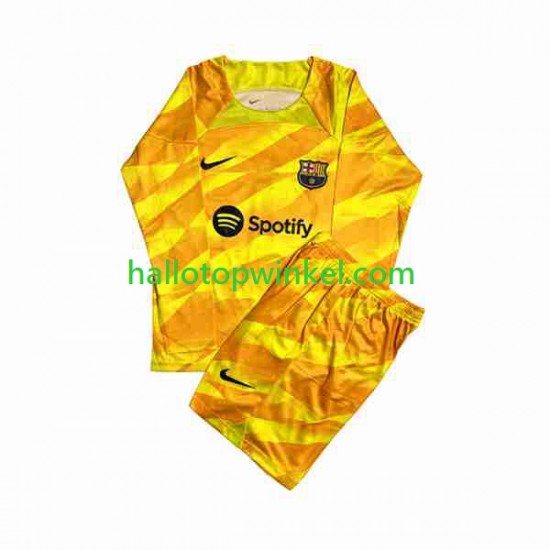 FC Barcelona Voetbalshirt Ter Stegen 1 Doelman Kleuters/Kids Vierde Tenue 2023-2024 Lange Mouw