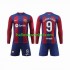 FC Barcelona Voetbalshirt LEWANDOWSKI 9 Kleuters/Kids Thuis Tenue 2023-2024 Lange Mouw