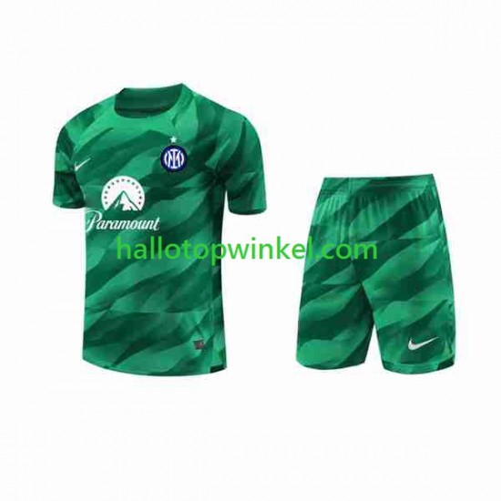 Inter Milan Voetbalshirt Doelman Kleuters/Kids Uit Tenue 2023-2024 Korte Mouw