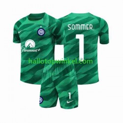 Inter Milan Voetbalshirt Sommer 1 Doelman Kleuters/Kids Uit Tenue 2023-2024 Korte Mouw