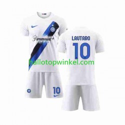 Inter Milan Voetbalshirt Lautaro Martinez 10 Kleuters/Kids Uit Tenue 2023-2024 Korte Mouw
