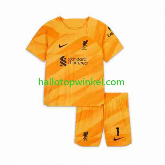 Liverpool Voetbalshirt A.Becker 1 Doelman Kleuters/Kids Derde Tenue 2023-2024 Korte Mouw