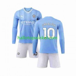 Manchester City Voetbalshirt Grealish 10 Kleuters/Kids Thuis Tenue 2023-2024 Lange Mouw