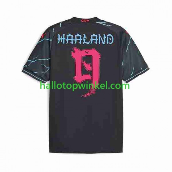 Manchester City Voetbalshirt Haaland 9 Special Printing Heren Derde Tenue 2023-2024 Korte Mouw