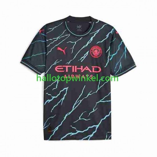 Manchester City Voetbalshirt Haaland 9 Special Printing Heren Derde Tenue 2023-2024 Korte Mouw