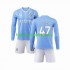 Manchester City Voetbalshirt Phil Foden 47 Kleuters/Kids Thuis Tenue 2023-2024 Lange Mouw
