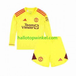 Manchester United Voetbalshirt Doelman Kleuters/Kids Thuis Tenue 2023-2024 Lange Mouw