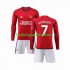 Manchester United Voetbalshirt Ronaldo 7 Kleuters/Kids Thuis Tenue 2023-2024 Lange Mouw