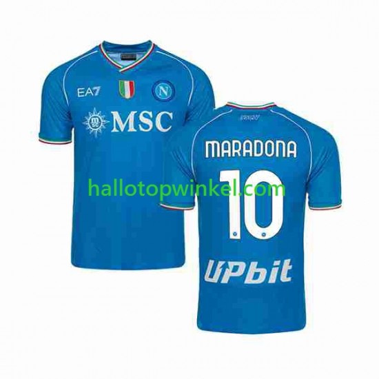 Napoli Voetbalshirt Maradona 10 Heren Thuis Tenue 2023-2024 Korte Mouw