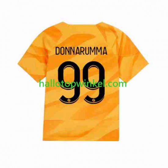 Paris Saint-Germain Voetbalshirt Donnarumma 99 Doelman Heren Uit Tenue 2023-2024 Korte Mouw