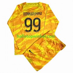 Paris Saint-Germain Voetbalshirt DONNARUMMA 99 Doelman Kleuters/Kids Uit Tenue 2023-2024 Lange Mouw