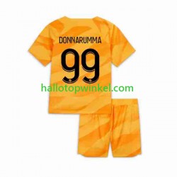 Paris Saint-Germain Voetbalshirt DONNARUMMA 99 Doelman Kleuters/Kids Uit Tenue 2023-2024 Korte Mouw