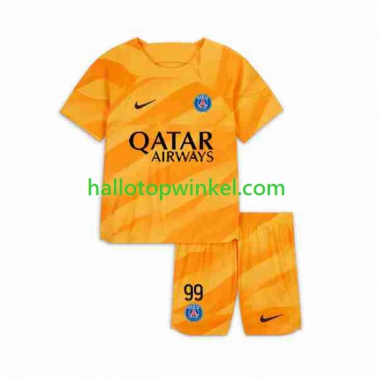 Paris Saint-Germain Voetbalshirt DONNARUMMA 99 Doelman Kleuters/Kids Uit Tenue 2023-2024 Korte Mouw