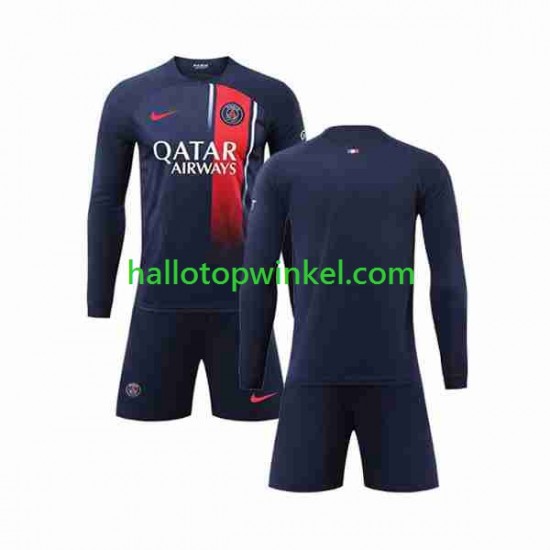 Paris Saint-Germain Voetbalshirt Kleuters/Kids Thuis Tenue 2023-2024 Lange Mouw