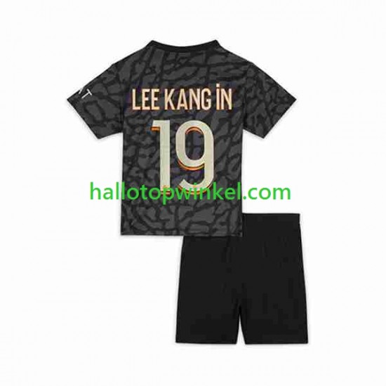 Paris Saint-Germain Voetbalshirt Lee Kang In 19 Kleuters/Kids Derde Tenue 2023-2024 Korte Mouw
