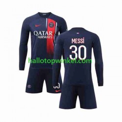 Paris Saint-Germain Voetbalshirt Lionel Messi 30 Kleuters/Kids Thuis Tenue 2023-2024 Lange Mouw
